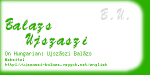 balazs ujszaszi business card