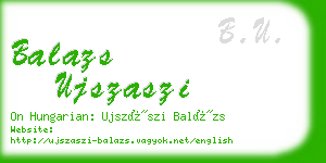 balazs ujszaszi business card